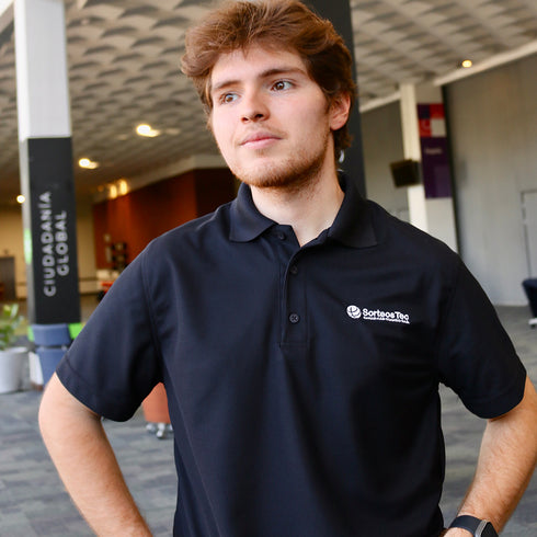 Playera Polo Sorteos Tec Negra